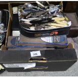 A collection of EPNS cutlery including boxed examples and loose, napkin rings etc Condition Report: