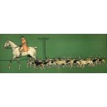 AFTER CECIL ALDIN To Market Harboro and another, lithograph, 27 x 70cm (2)  Condition Report: