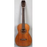 MITSUMA a Japanese acoustic folk guitar 1969 labelled  MADE FOR IVOR MAIRANTS MUSICENTRE LONDON W.