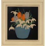 HALL THORPE Snowdrops, woodcut in colours, signed, 18 x 17cm Condition Report:Available upon