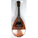 UMBERTO CHECCHERINI a Naples bowl back mandolin with 17 white metal bar frets and nut, the exquisite