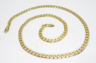 A 9Kt gold curb chain necklace, length 50cm, weight 18.8gms Condition Report:Available upon request