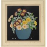 HALL THORPE Mixed flowers, woodcut in colours, signed, 18 x 17cm Condition Report:Available upon