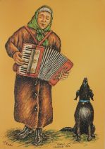 AFTER GRAHAM MCKEAN (SCOTTISH b.1962) MAMA'S GOT A SQUEEZE BOX Print multiple, 50 x 35cm Condition