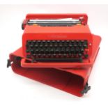 A vintage Olivetti Valentine portable typewriter in scarlet Condition Report:Available upon request
