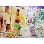 AFTER GLEN SCOULLER (SCOTTISH b.1950) TUSCAN STEET VIEW Print multiple, 32 x 42cm Together with