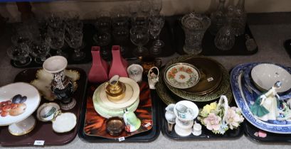 A quantity of decorative ceramics and glass Condition Report:No condition report available.