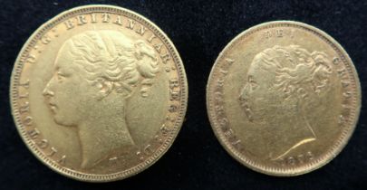 VICTORIA SOVEREIGN 1881 7.94 grams, Victoria half sovereign 1878 4 grams (2)  Condition Report: