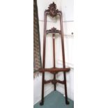 A 20th century carved hardwood folding easel, 197cm high x 59cm wide Condition Report:Available upon