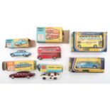 Boxed Corgi Toys model vehicles, comprising 468 London Transport Routemaster Bus, 247 Mercedes-