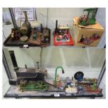 A boxed Mamod SP4 live steam engine, together with three other various live steam engines and