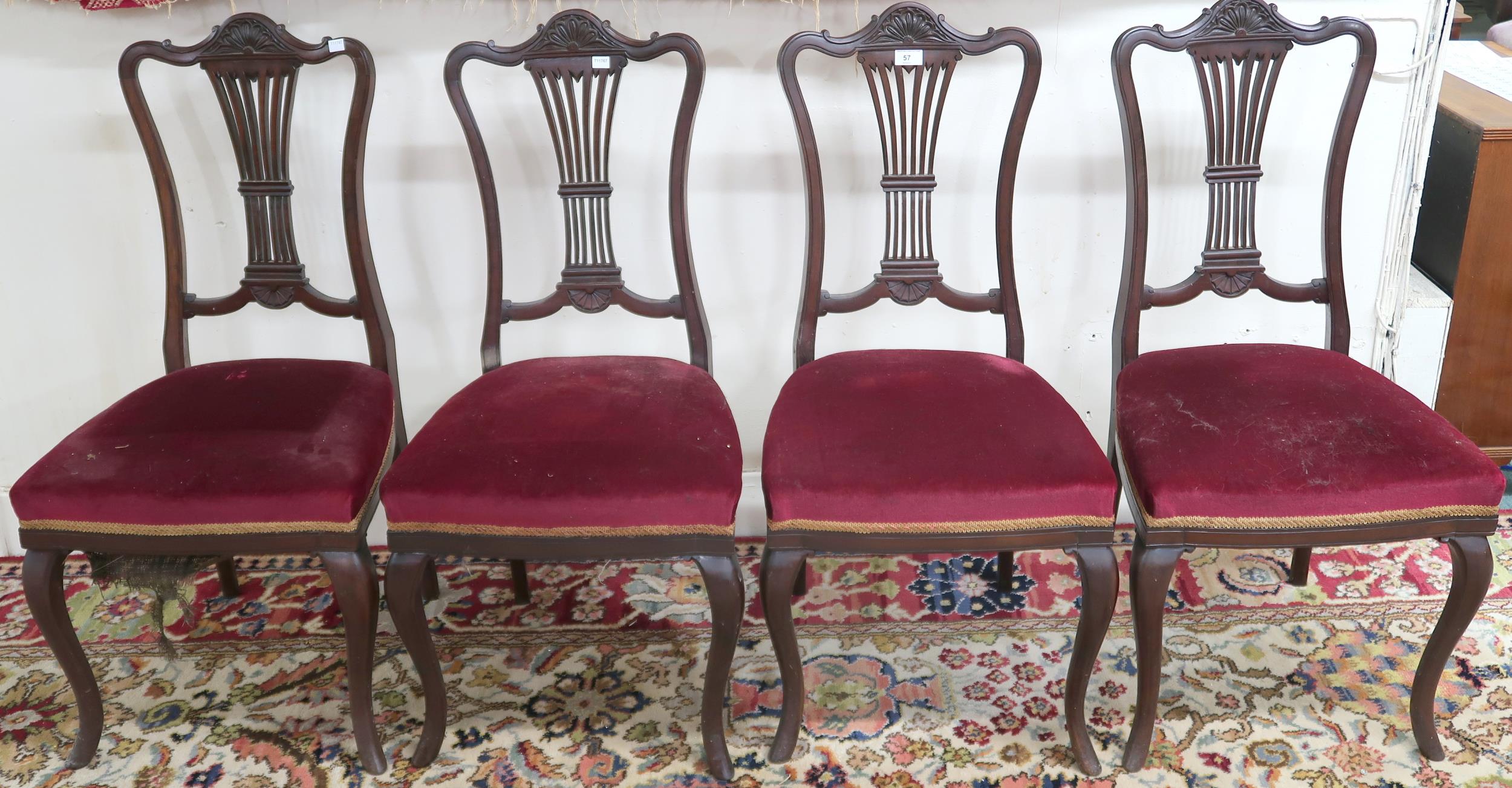 A Victorian rosewood framed parlour suite comprising parlour settee, 65cm high x 148cm wide x 75cm - Image 2 of 2