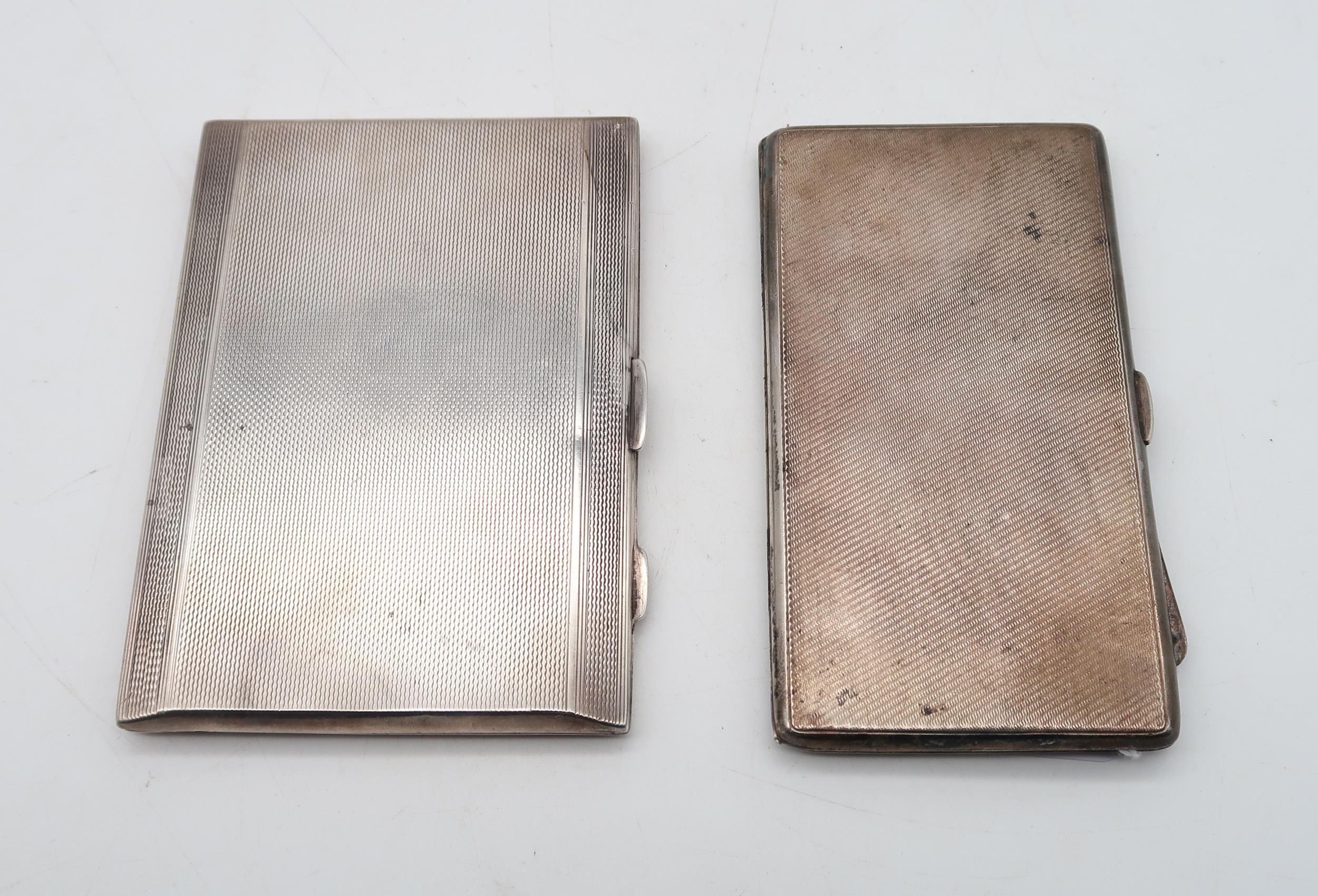 A George V silver cigarette case, by Samuel M Levi Ltd, Birmingham 1935, with engined turned