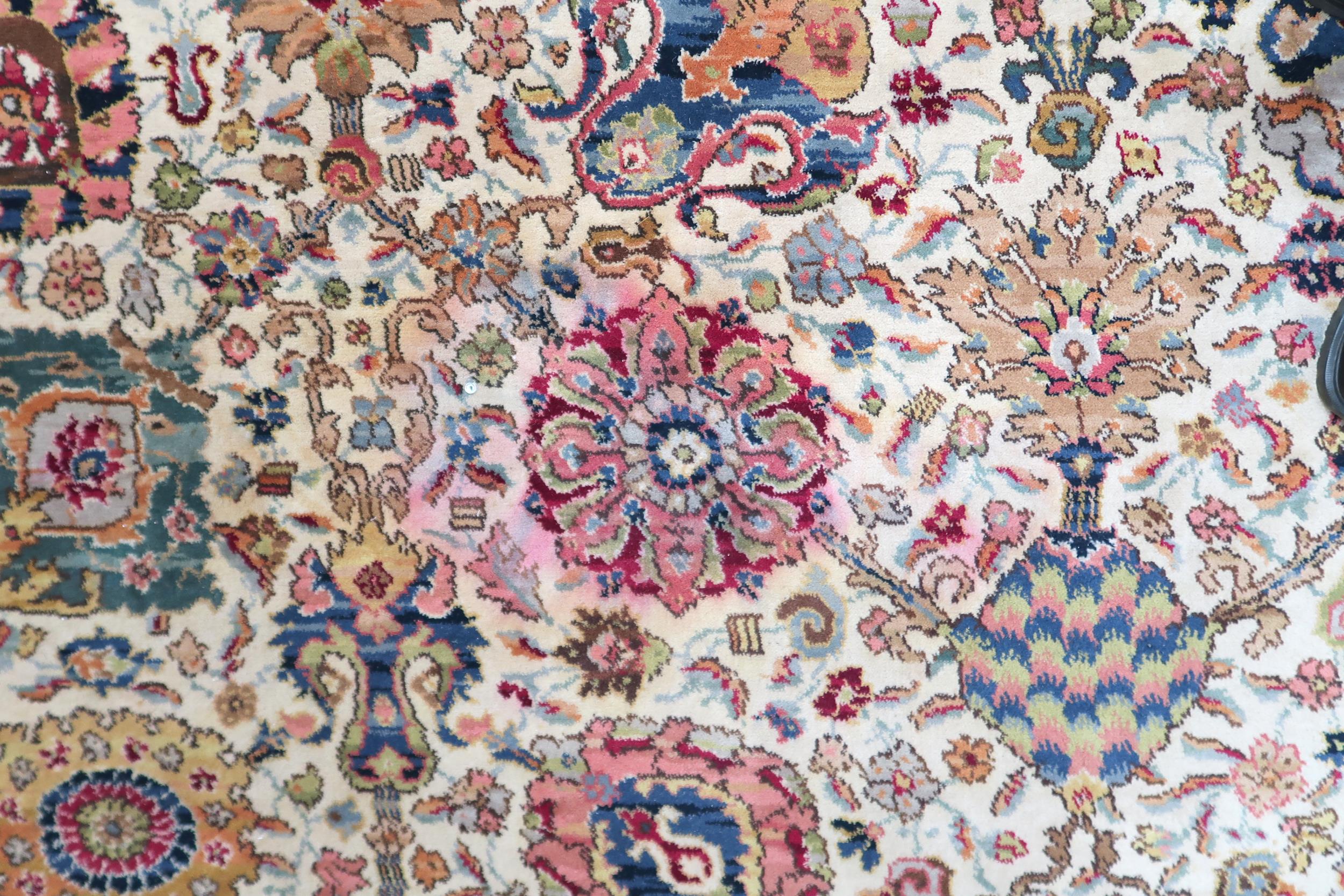 A cream ground James Templeton & Co Ltd carpet with all over floral patterned ground and red - Image 8 of 8