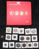 A collection of coins to include Victoria 2 florins 1888, South Africa 2 shillings 1894, cartwheel