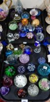 A collection of glass paperweights Condition Report:No condition report available.