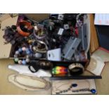 Two boxes of modern statement jewellery and vintage costume jewels Condition Report:No condition