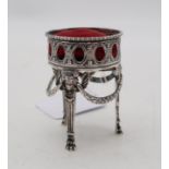 A novelty silver pin cushion, by Henry Charles Freeman, modelled as a jardiniere in the style of