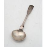 A Scottish provincial silver mustard / preserve spoon, by David Gray, Dumfries, marked Unicorn, D,