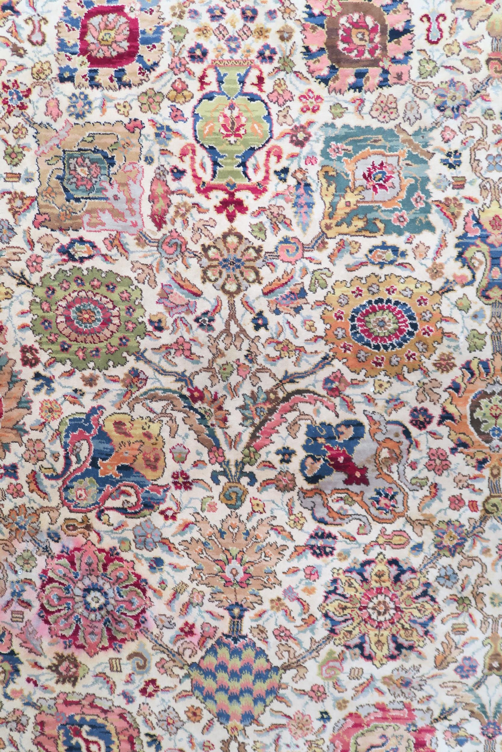 A cream ground James Templeton & Co Ltd carpet with all over floral patterned ground and red - Image 6 of 8