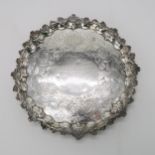 **WITHDRAWN** A GEORGE III SILVER SALVER probably by Richard Rugg II, London 1780, of shaped form, w