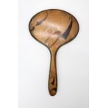 ELIZABETH MARY WATT (SCOTTISH 1886-1954) An unsigned hand painted wooden hand mirror with