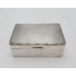 HAMILTON & INCHES; A George VI silver cigarette box, Edinburgh 1936, of canted rectangular form,