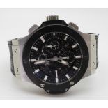 A HUBLOT BIG BANG AERO BANG a gents watch, in stainless steel & titanium with rubber strap and