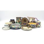 A COLLECTION OF SCOTTISH LADY ARTIST PAINTED CERAMICS  to include two Helen Paxton Brown jugs, a