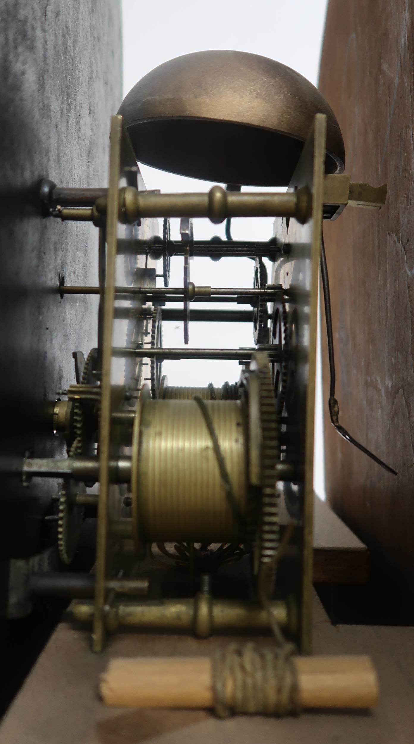 A 19TH CENTURY MAHOGANY CASED JOHN SMITH OF BATHGATE LONGCASE CLOCK  with painted face depicting - Image 12 of 13