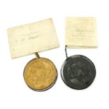 TWO VICTORIAN GRANTS OF PATENT On vellum, each suspending Great Wax Seal, dated 1852 and 1853