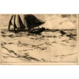 FRANK WESTON BENSON (AMERICAN 1862-1951) THE SEINER (1915) Drypoint etching, signed in pencil,