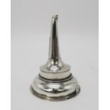 A GEORGE III SCOTTISH SILVER WINE FUNNEL probably by William Hannay, Edinburgh 1809, of typical