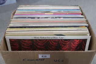 VINYL RECORDS a box of spoken word, comedy and jazz vinyl records with The Secret Policeman's