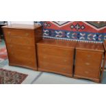 A lot consisting of two 20th century Stag bedroom chests, the first with five drawers, 103cm high
