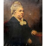 BRITISH SCHOOL Portrait of a Victorian lady seated, oilon canvas, 76 x 63cm Condition Report: