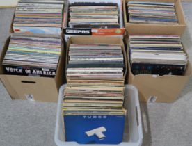 VINYL RECORDS a large collection of rock, pop and prog rock vinyl LP records with SAHB The