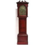 A 19TH CENTURY MAHOGANY CASED DANIEL BROWN OF GLASGOW LONGCASE CLOCK  with brass dial bearing