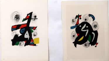 AFTER JOAN MIRO (CATALAN/SPANISH 1893-1983) ABSTRACT Lithograph, inscribed H.C in pencil to