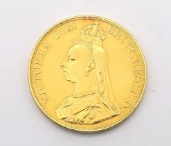 VICTORIA 1887 FIVE SOVEREIGN COIN 39.75 grams Gold 5 pounds (5 sovereigns), 1887. Obverse Jubilee