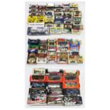 An assortment of packaged 1:24 and 1:25-scale diecast model vehicles, to include Burago (Mercedes-