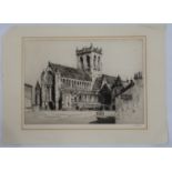ALEXANDER P. THOMSON (SCOTTISH 1887-1962), Paisley Abbey, etching, signed lower right, 22 x 29cm