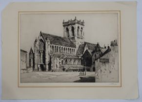 ALEXANDER P. THOMSON (SCOTTISH 1887-1962), Paisley Abbey, etching, signed lower right, 22 x 29cm