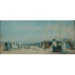 W.M.CHASE AFTER BOUDIN Trouville,print on canvas, 19 x 39cm Condition Report:Available upon request