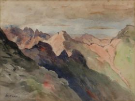 WILLIAM WALLS Two landscapes, signed, watercolour, and other pictures (a lot) Condition Report: