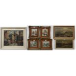 SEVEN VARIOUS OIL PAINTINGS Condition Report:Available upon request