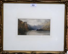 J.A.AITKEN R.S.W Loch scene, signed, watercolour, 10 x 21cm Condition Report:Available upon request