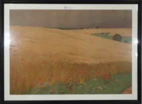 ATTRIBUTED TO HANS RICHARD VON VOLKMANN (1860-1927)  POPPY FIELD  Lithograph, signed lower right,