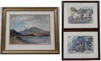 JAMES HERRIOT Two Landscapes, signed, watercolour, John Cochran, watercolour, James Gilmour