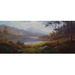 EVERETT.W.MELLOR Three Loch views, signed, oil on canvas, 34 x 75cm and 24 x 34cm (3) Condition